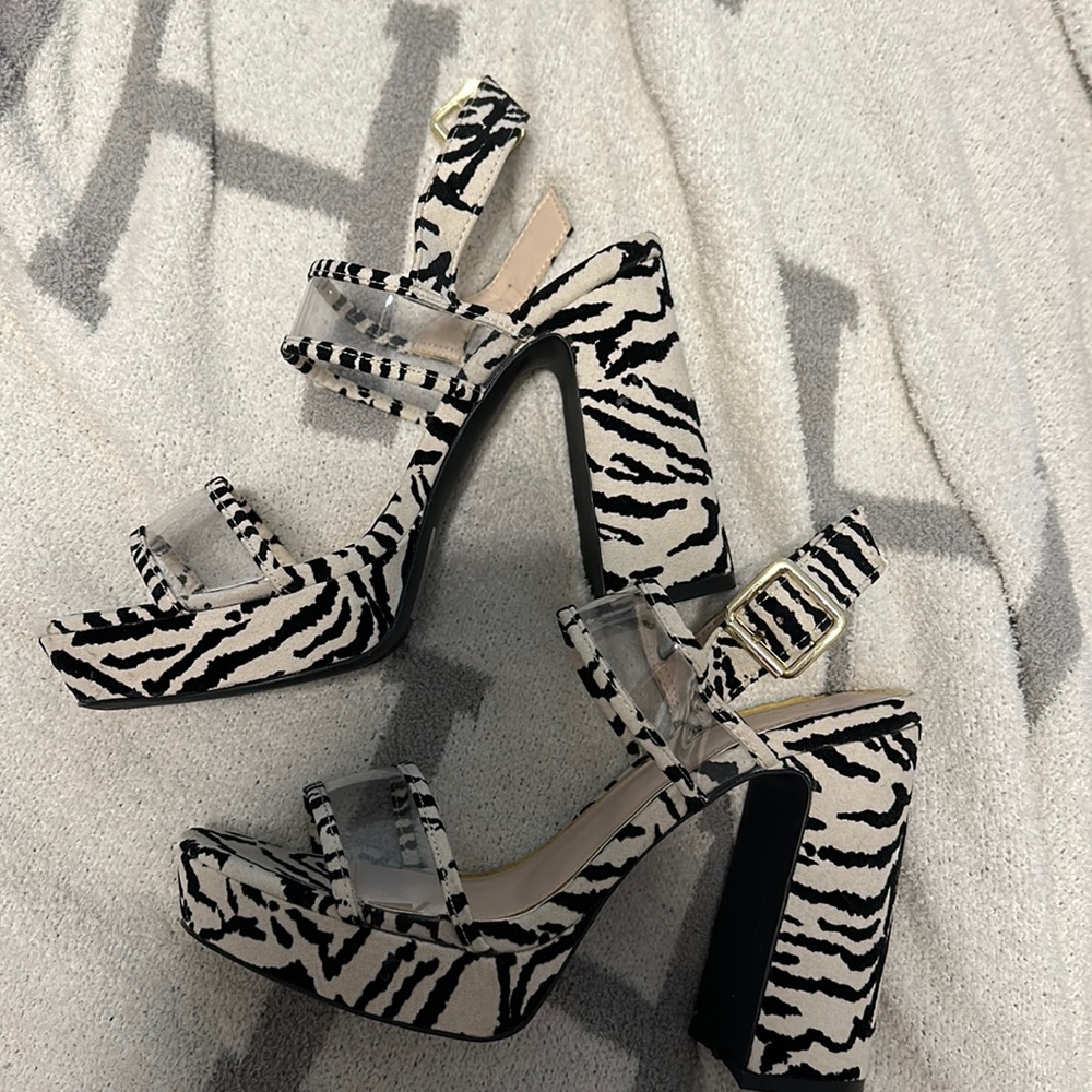 Zebra Heels Size 9